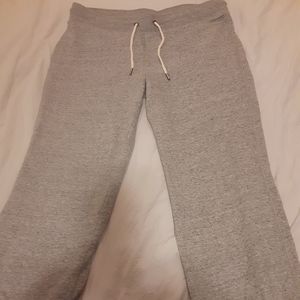 Mossimo Supply Co. Gray & White Stretch Cropped Pants Size Large